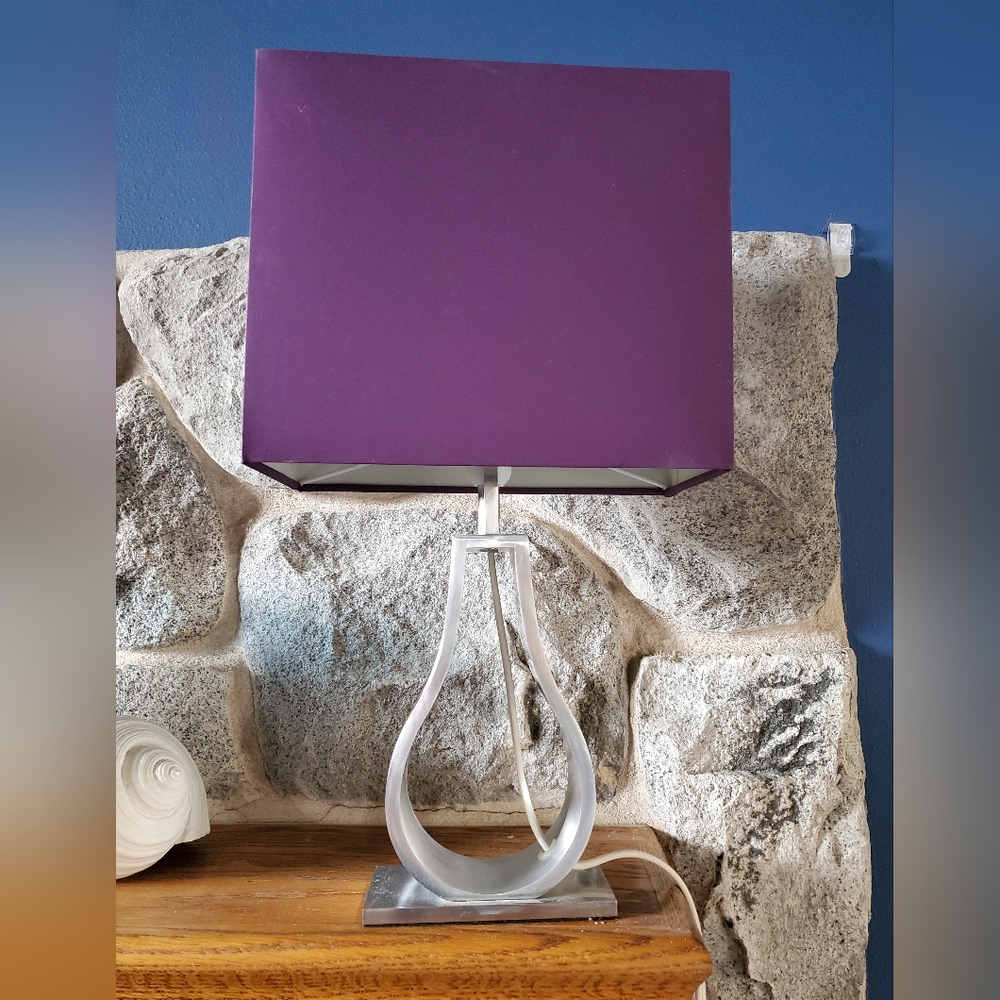 IKEA Purple KLABB Brushed Nickel Lamp